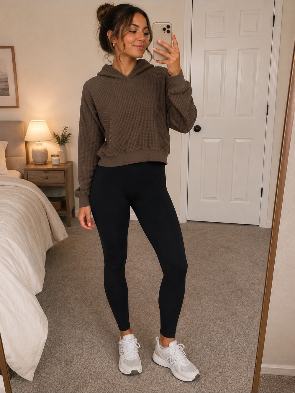The North Face Women's Brown Waffle-Knit Top